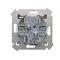 Double stair switch with backlight (module) 230V, matt bronze metallic