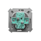 Double stair switch with backlight (module) 230V, metallic satin