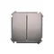 Double stair switch with backlight (module) 230V, metallic stainless steel