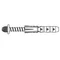 Double-threaded screw with a dowel, 6mm thread