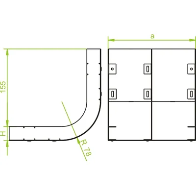 Double track arch width 250mm height 38mm
