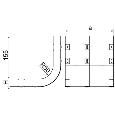 Double track arch width 340mm height 28mm