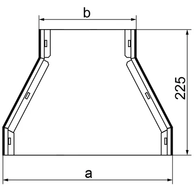 Double track reducer width 250 x 175mm height 28mm
