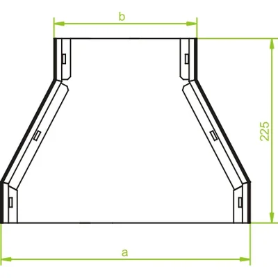Double track reducer width 250 x 175mm height 38mm