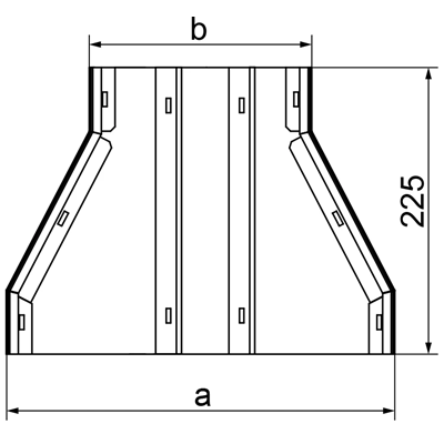 Double track reducer width 350 x 175mm height 48mm