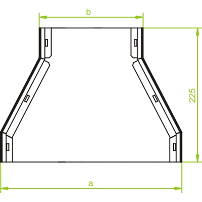 Double track reducer width 350 x 190mm height 28mm