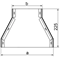 Double track reducer width 350 x 340mm height 38mm