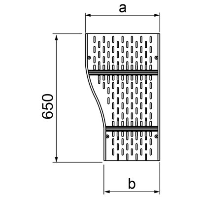 Double track reducer width 400 x 300mm height 160mm
