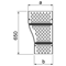 Double track reducer width 400 x 300mm height 160mm