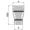 Double track reducer width 400 x 300mm height 160mm