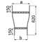 Double track reducer width 400 x 300mm height 160mm