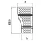 Double track reducer width 500 x 400mm height 160mm