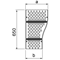 Double track reducer width 500 x 400mm height 160mm