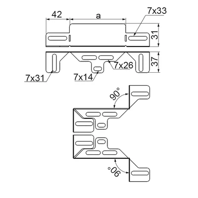 Double track reducer width 50mm height 30mm