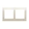 Double universal frame for plasterboard boxes IP20 / IP44, cream