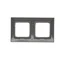 Double universal frame for plasterboard boxes IP20 / IP44, matt brown (metallic)