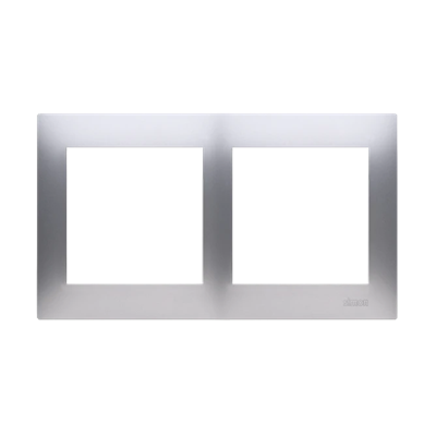 Double universal frame for plasterboard boxes IP20 / IP44, silver (metallic)