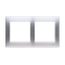 Double universal frame for plasterboard boxes IP20 / IP44, silver (metallic)
