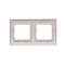 Double universal frame for plasterboard boxes IP20 / IP44, silver (metallic)