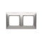 Double universal frame for plasterboard boxes IP20 / IP44, silver (metallic)