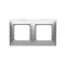 Double universal frame for plasterboard boxes IP20 / IP44, silver (metallic)