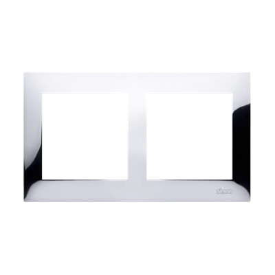 Double universal frame IP20 / IP44, chrome