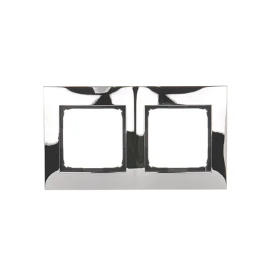 Double universal frame IP20 / IP44, chrome