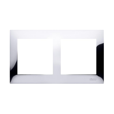 Double universal frame IP20 / IP44, chrome