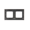 Double universal frame IP20 / IP44, dark steel