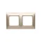 Double universal frame IP20 / IP44, gold (metallic)