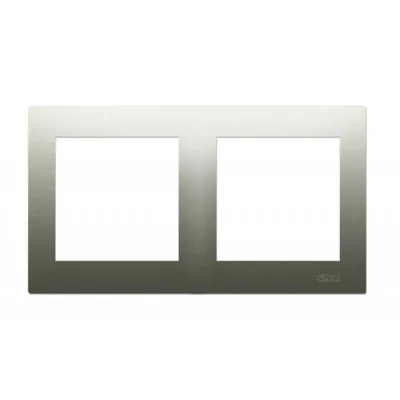 Double universal frame IP20 / IP44, gold (metallic)