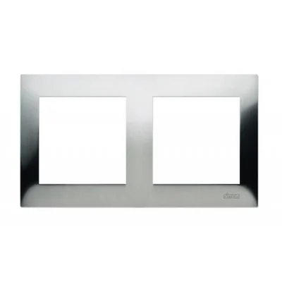 Double universal frame IP20 / IP44, inox