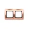 Double universal frame IP20 / IP44, rustic copper