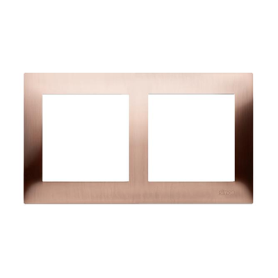 Double universal frame IP20 / IP44, rustic copper