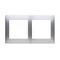 Double universal frame IP20 / IP44, silver (metallic)