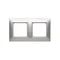 Double universal frame IP20 / IP44, silver (metallic)