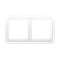 Double universal frame IP20 / IP44, white