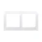 Double universal frame IP20 / IP44, white