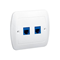 Double white RJ12 telephone socket