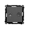 Douille de terminaison d'antenne R-TV Simon 55 WMDA-021003-116, 10 dB, pour prises traversantes (module). 1 entrée : 5 à 862 MHz ; graphite mat