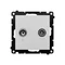 Douille de terminaison d'antenne R-TV Simon 55 WMDA-021003-143, gain de 10 dB, pour prises traversantes (module). 1 entrée : 5 à 862 MHz ; aluminium mat