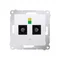 Douille double équipotentielle Simon 54 WMDE-012000-011 (module) ; blanche