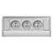 Douille pour meubles 3x2P+Z, gris-argent