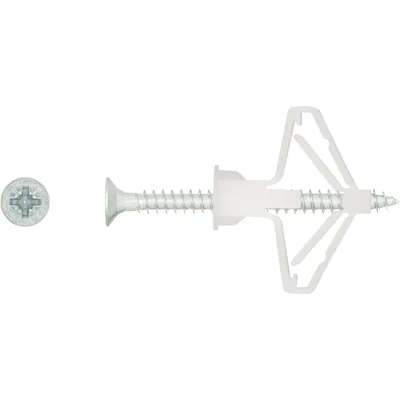 Dowel for drywall fi 8 mm with a screw, 100 pcs.