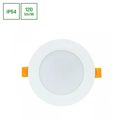 Downlight DURE 3 8W NW 230V 110° IP54 IK06 118x31 BLANCO redondo con fuente de alimentación integrada