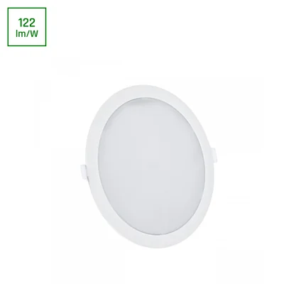 Downlight empotrable de superficie ALGINE ECO 2 en 1, 18 W, blanco, 230 V, 110°, IP20, IK06, 223 x 35 mm, blanco, redondo.