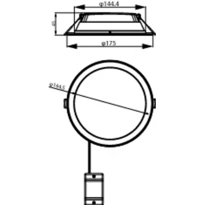 Downlight Philips Ledinaire DN065B G4 12W 1200lm 4000K LED12/840 12W 220-240V D150 RD 5 years warranty