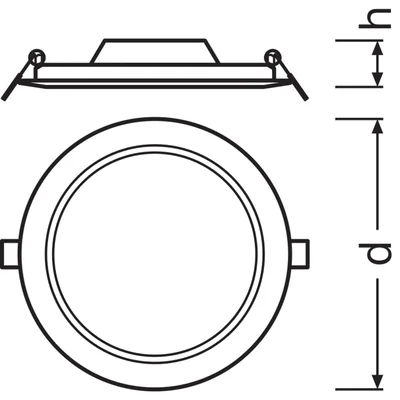 DOWNLIGHT SLIM DN155 12W 6500K WT IP20 luminaire