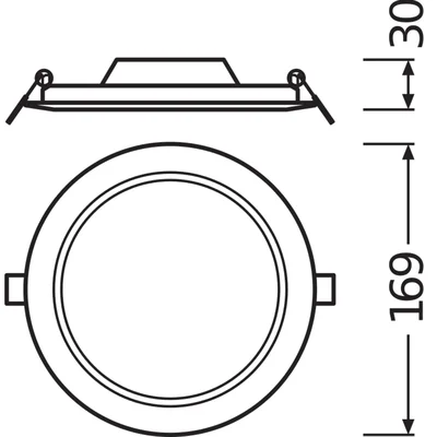 DOWNLIGHT SLIM DN155 12W 6500K WT IP20 luminaire