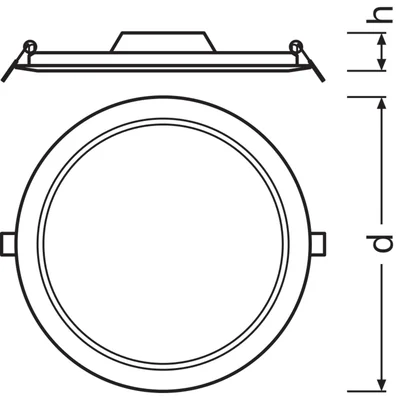 DOWNLIGHT SLIM DN210 18W 4000K WT IP20 Leuchte